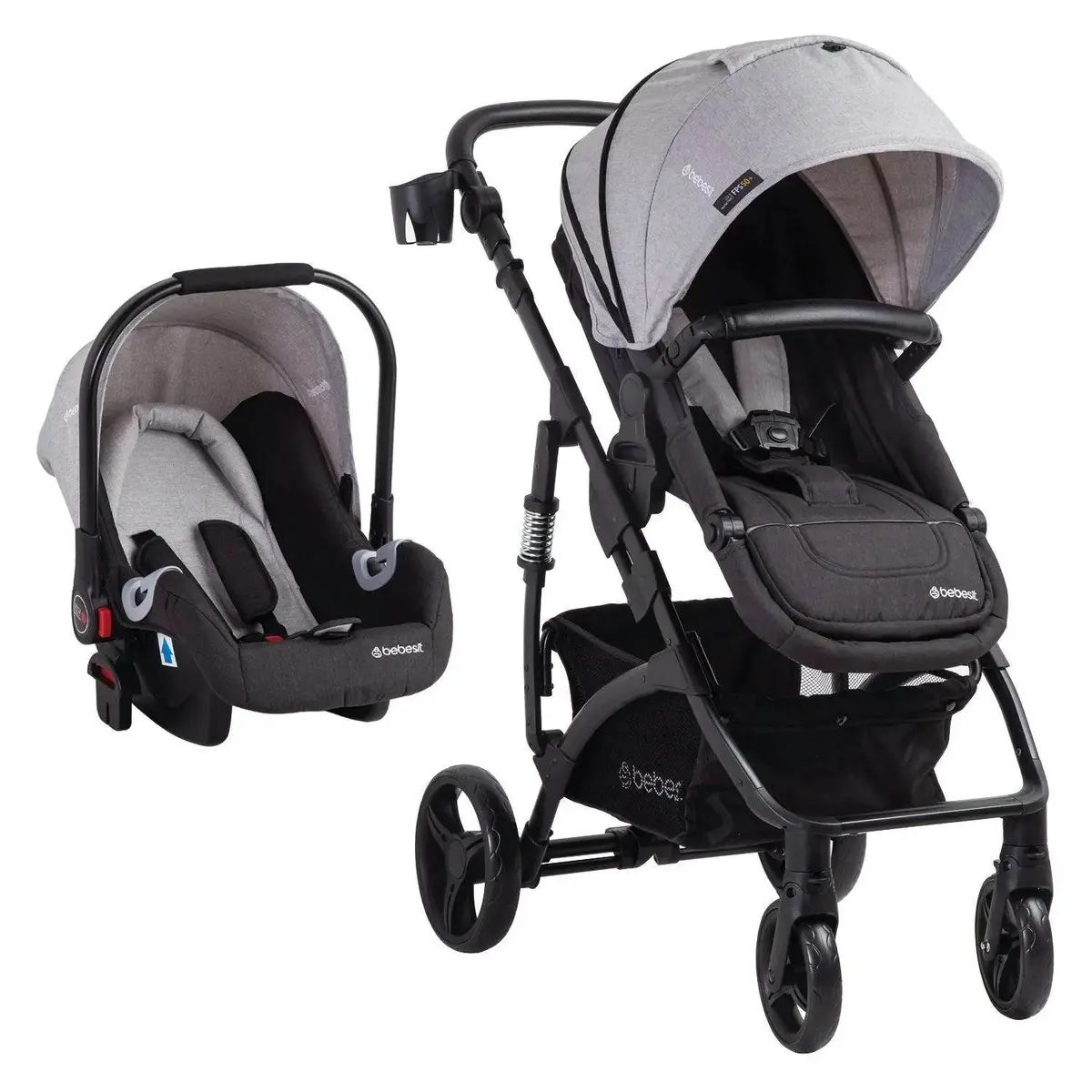 Coche Cuna Travel System Explorer Lx Gris, Bebesit 1