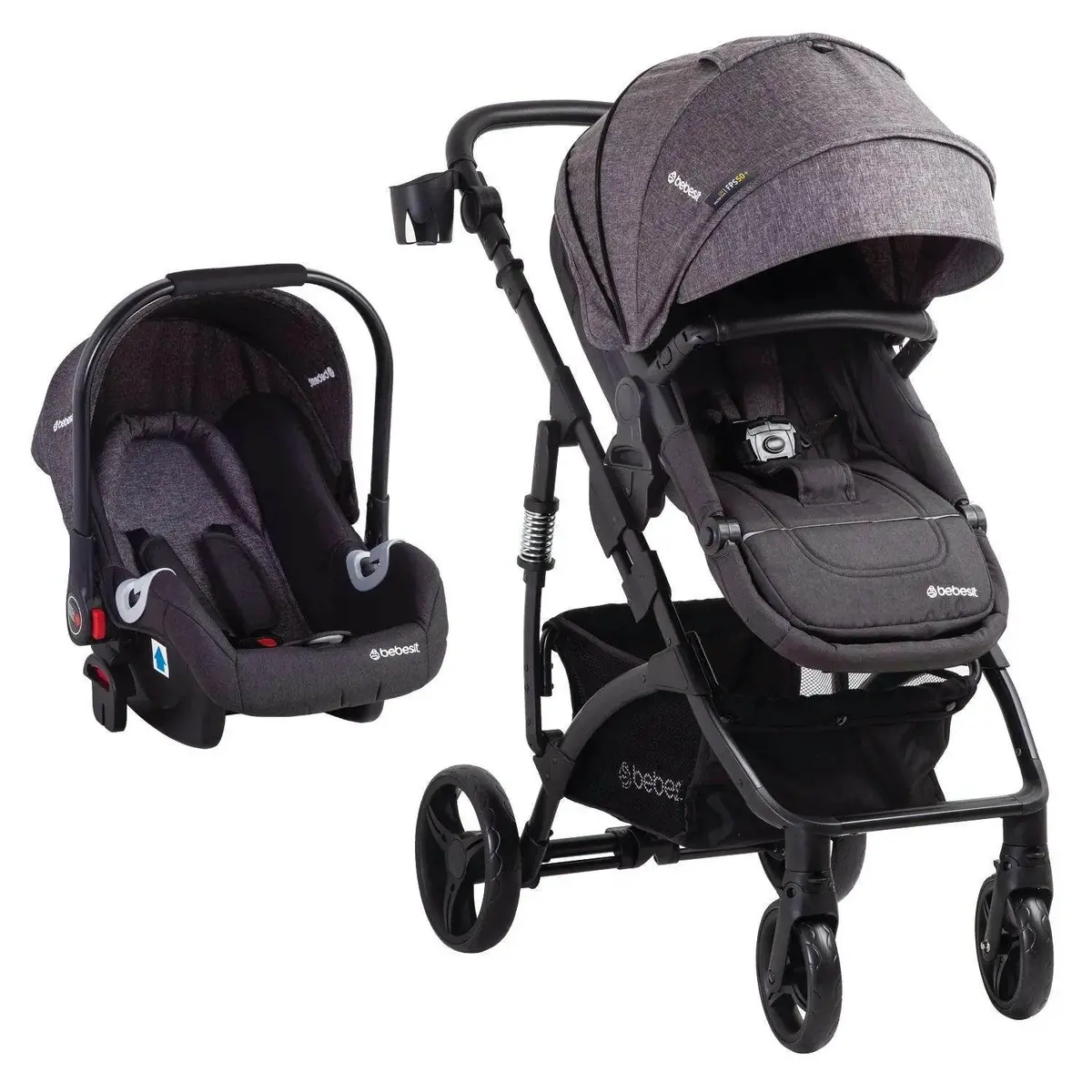 Coche Cuna Travel System Explorer Lx Negro, Bebesit 1