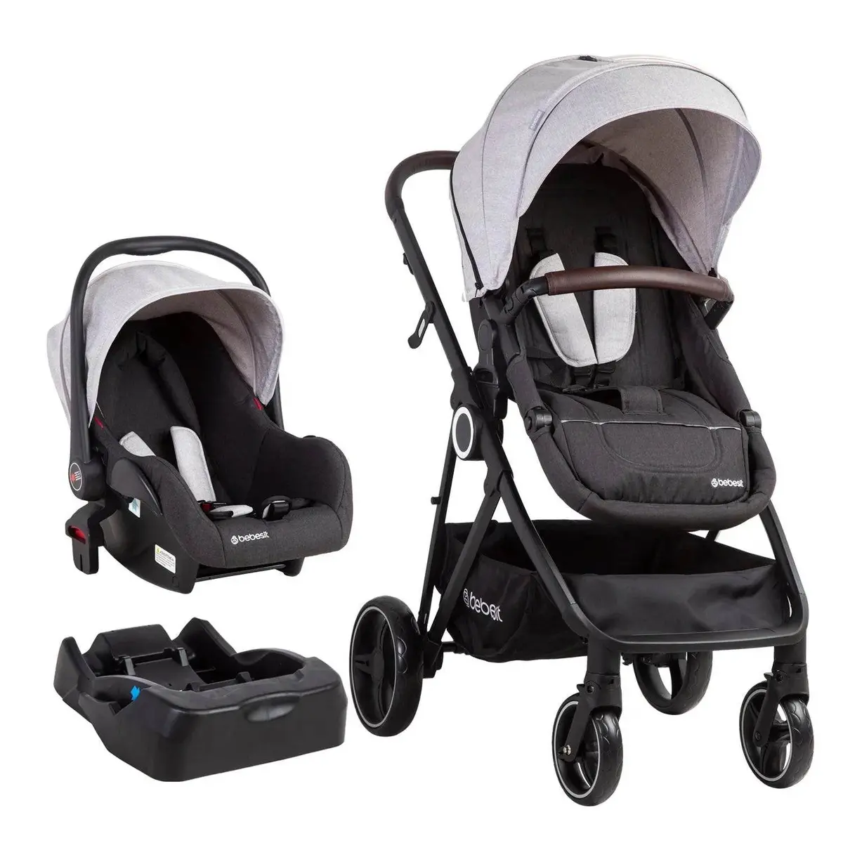 Coche Travel System Cosmos Gris, Bebesit 1