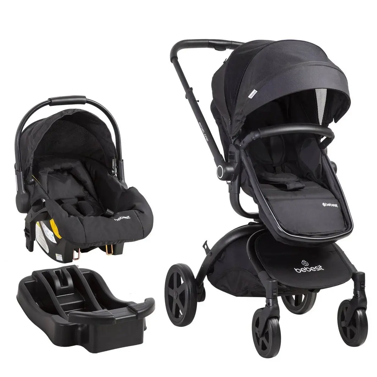 Coche Travel System Deluxe 360° Sx Negro, Bebesit 1
