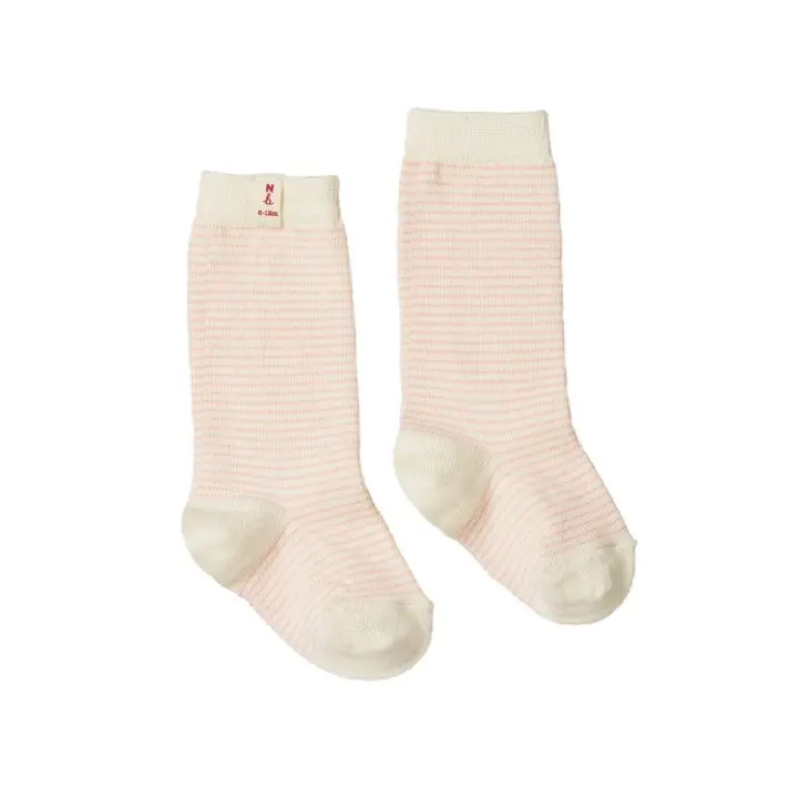 Nature Baby - Organic Cotton Socks - Pink Stripe 1