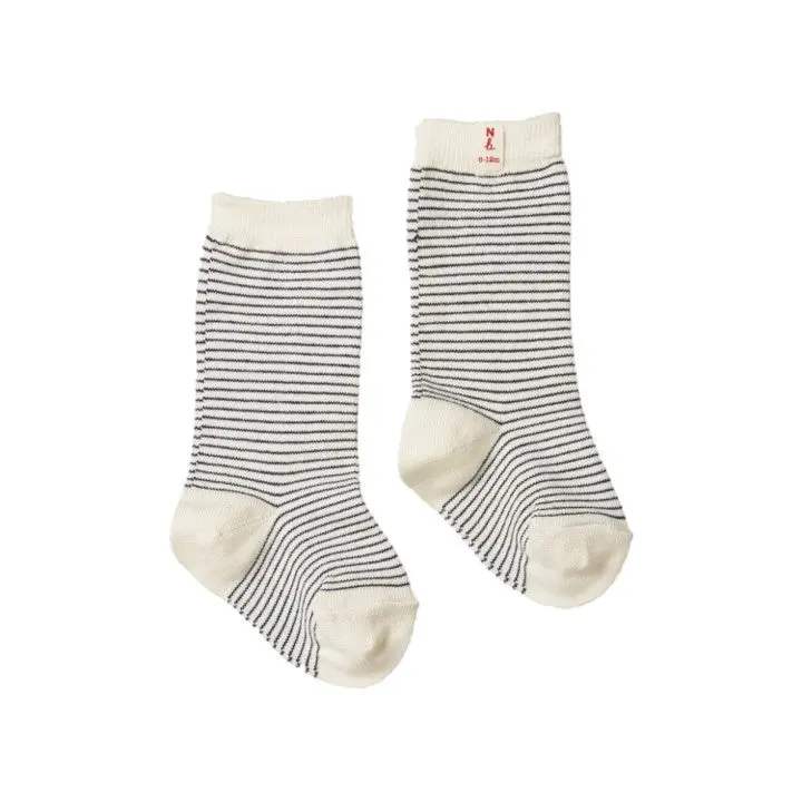 Nature Baby - Organic Cotton Socks - Navy Stripe 1