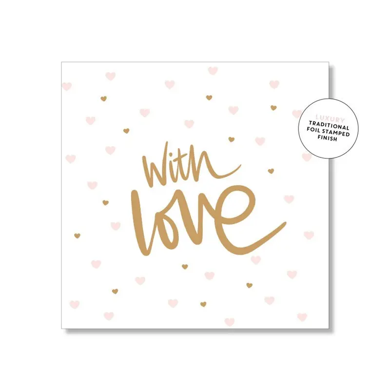Just Smitten Mini Gift Card - With Love With Pink Hearts 1