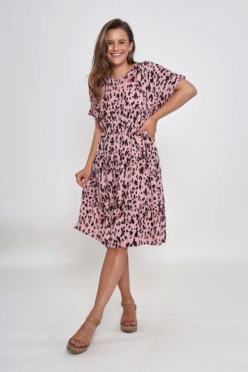 Leoni - Micah Dress - Blush Leopard 1