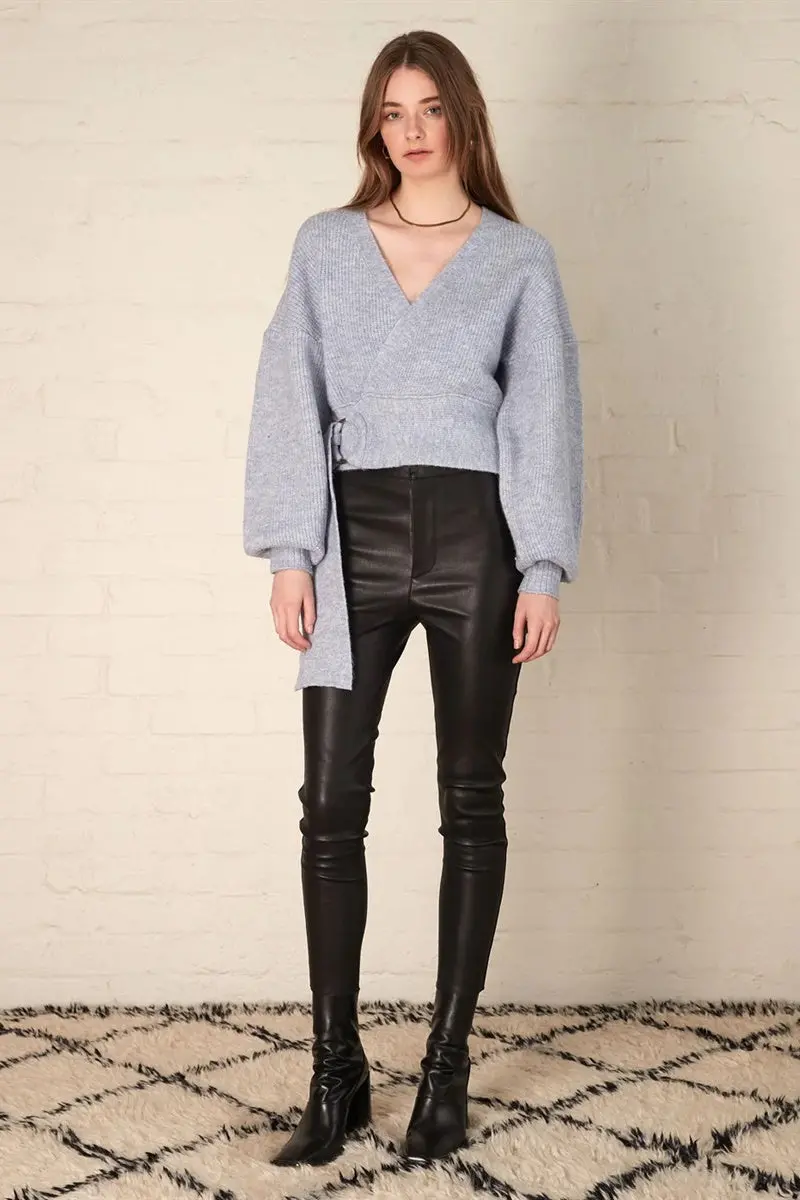 Esmaee - Arctic Wrap Sweater - Blue Marle 1