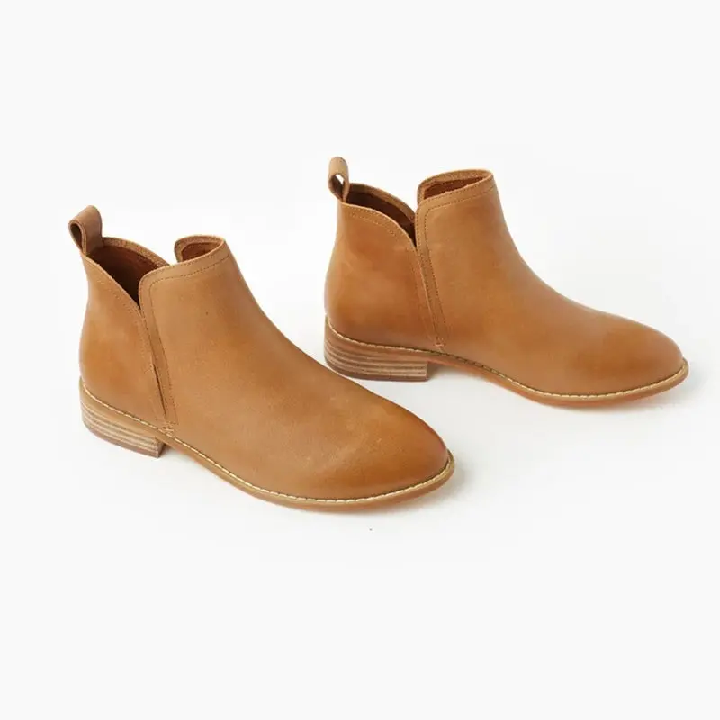 Walnut - Douglas Leather Boot - Tan 1