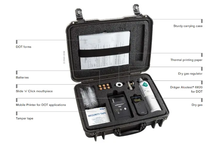 Dräger Alcotest 6820, Dot Kit, With 105L Dry Gas - Pn 4414143 1