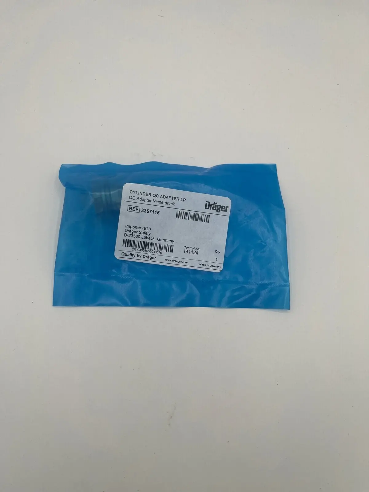 Dräger Cylinder Quick Connect Adaptor 2216 Psi Lp - Pn: 3357115 1