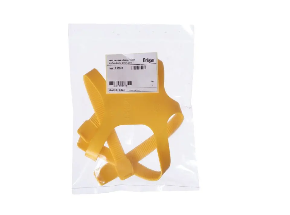 Dräger Head Harness Silicone, Yellow - Pn : R50282 1