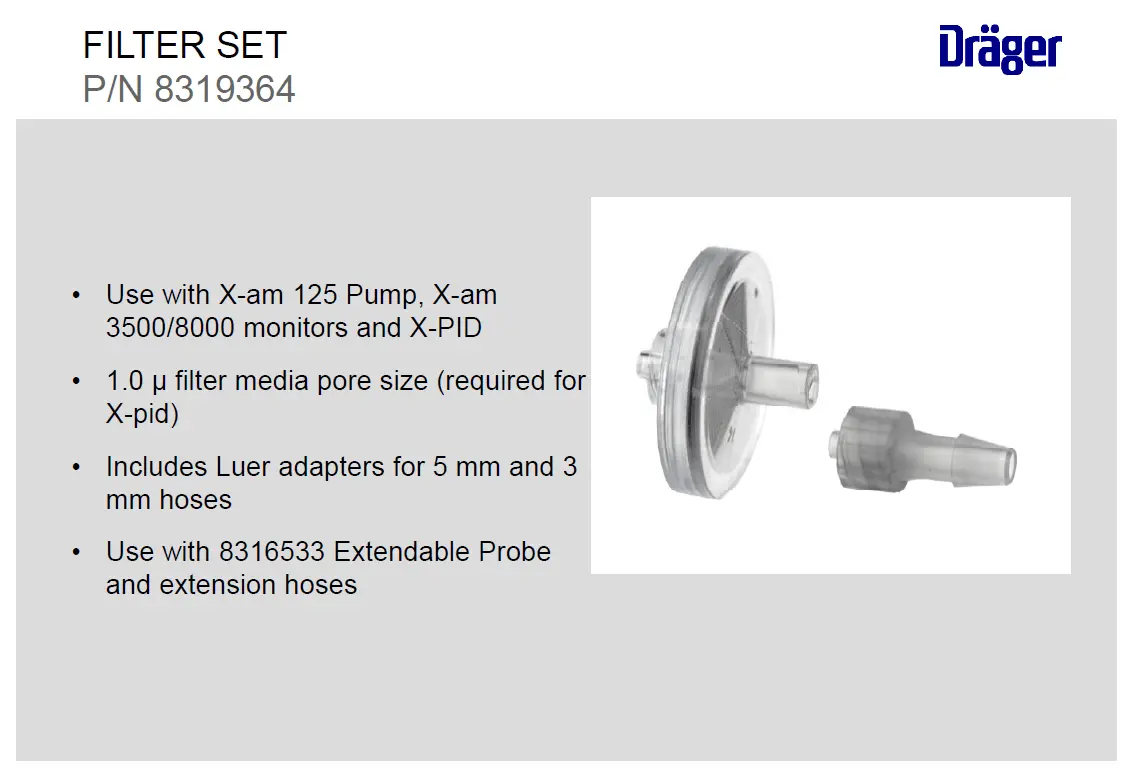 Dräger Spare Set Dust/Water Filter - Pn 8319364 1