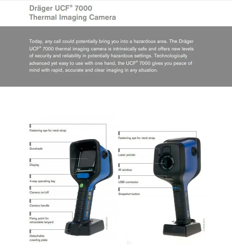 Dräger Ucf 7000 Thermal Imaging Camera Kit - Pn: 4059451 1