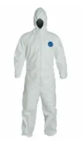 Dupont Tyvek® 400 Hooded Coveralls W/Elastic Wrists/Ankles, Vend Pack, White, X-Large 1