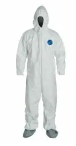 Dupont Tyvek® Coveralls With Attached Boots, White, 2X-Large 1