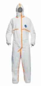 Dupont Tyvek Hooded Coveralls With Elastic Wrists And Ankles, 2X-Large, White 1