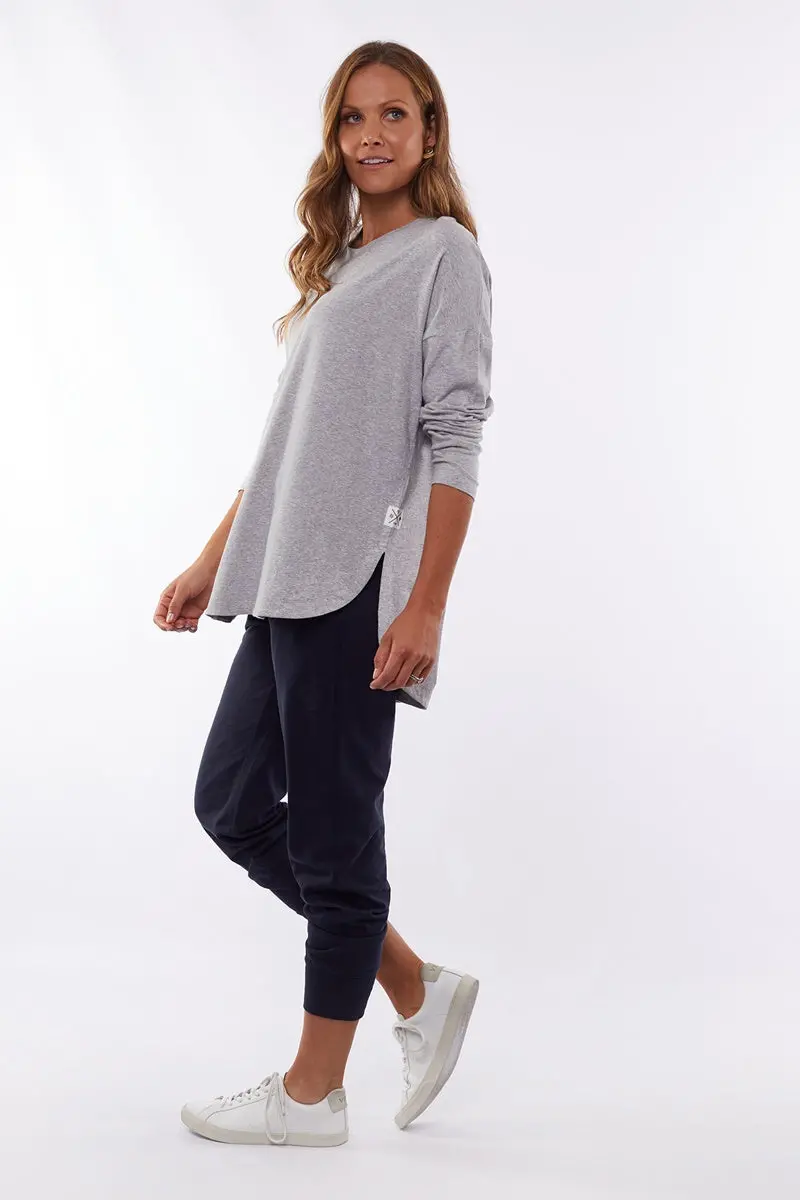 Elm - Society  Long Sleeve Tee - Grey Marle 1