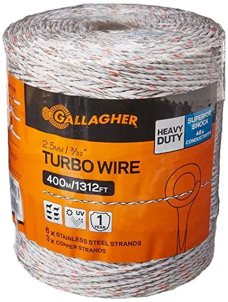 Gallagher Turbo Wire - 2.5Mm X 400M 1