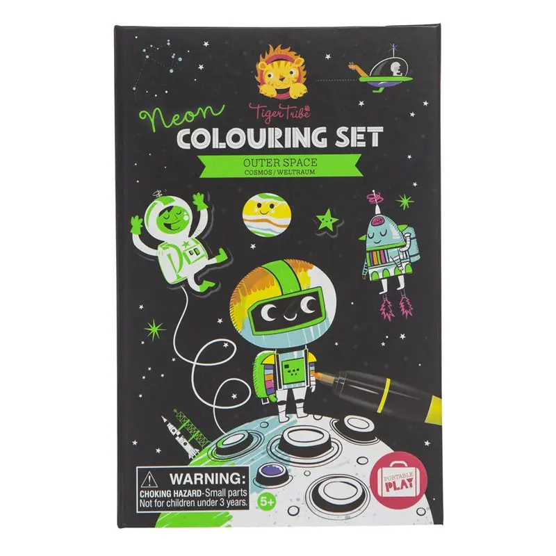 Tiger Tribe - Neon Colouring Set - Space 1
