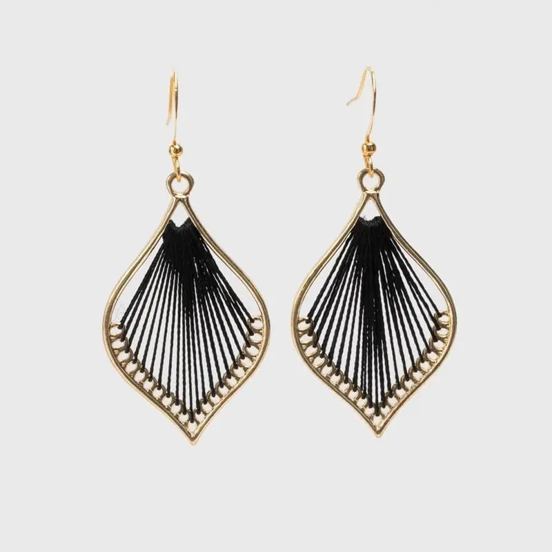 Stilen - Harp Earrings - Black 1