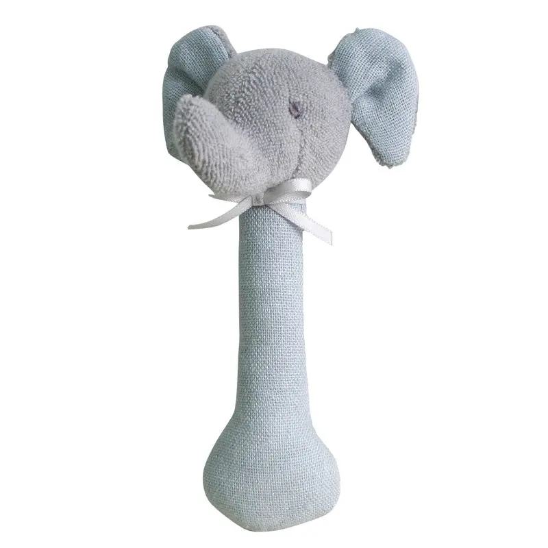 Alimrose - Elephant Stick Rattle - Linen & Grey 1
