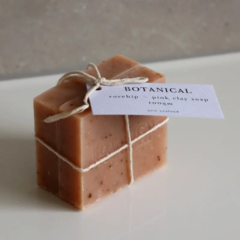 Botanical - Rose Geranium. Rosehip + Pink Clay Soap - Twin Set 1
