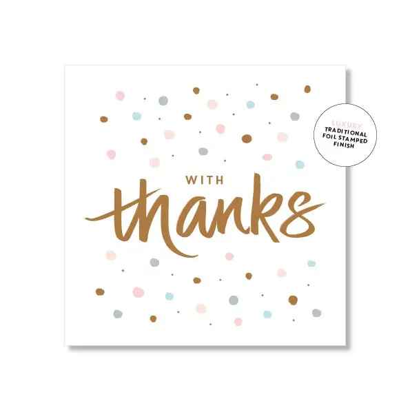 Just Smitten Mini Gift Card - Confetti Thanks 1