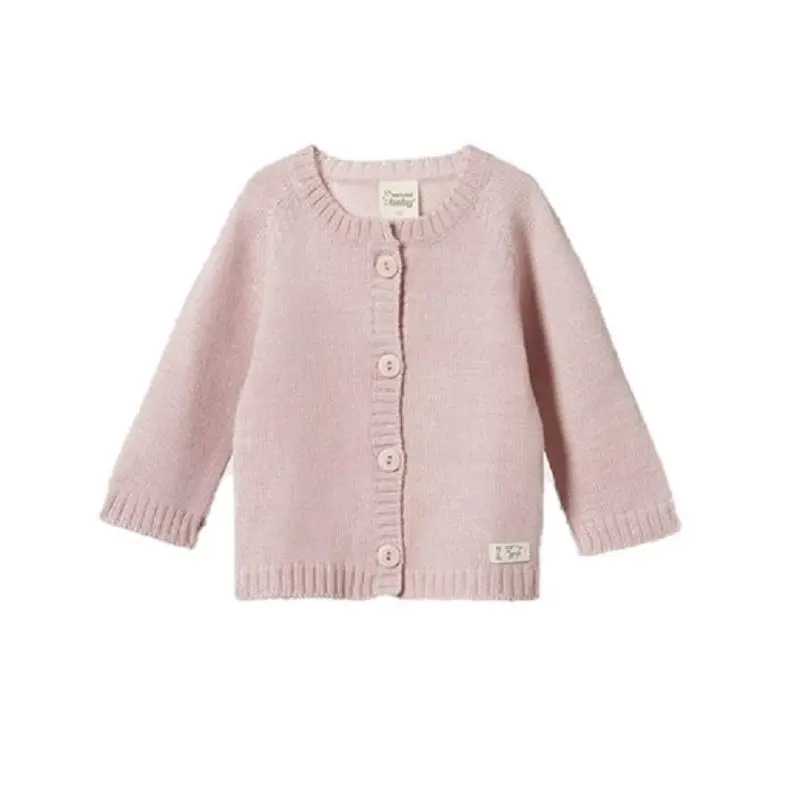 Nature Baby - Merino Knit Cardigan - Rose Dust 1