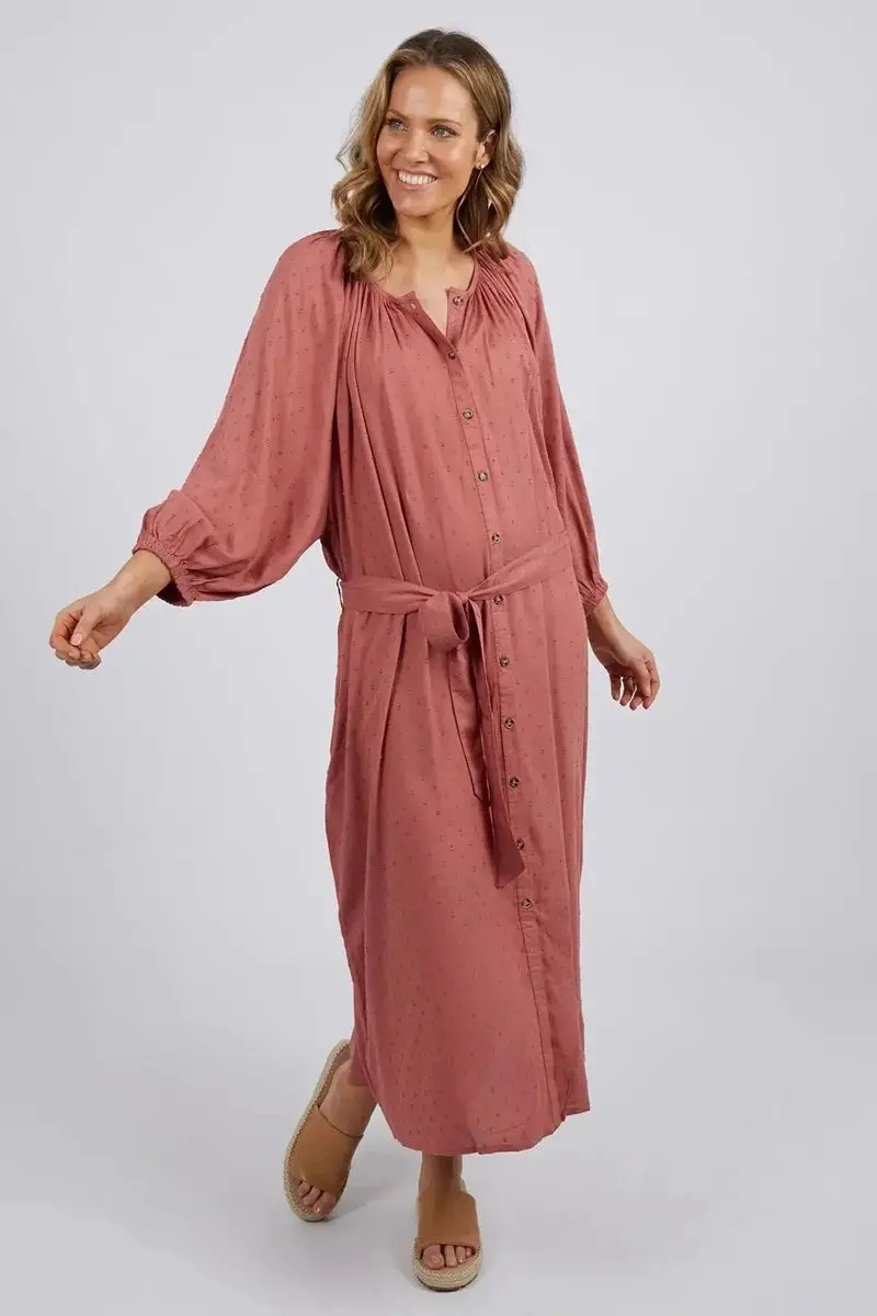 Elm - Orla Midi Dress - Clay 1