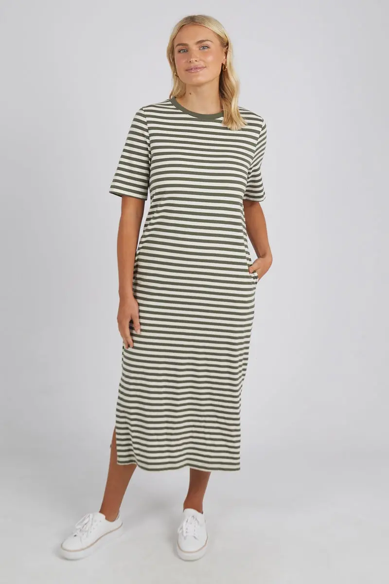Elm - Merry Tee Dress - Clover & Pearl Stripe 1