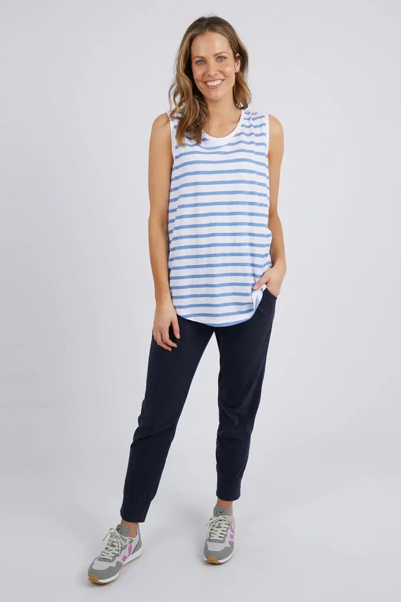 Elm - Scoop Tank - Cornflower & White 1
