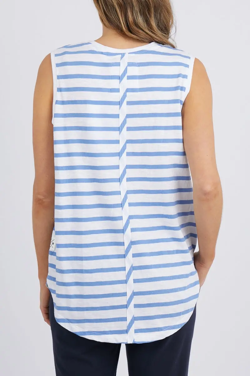 Elm - Scoop Tank - Cornflower & White 4