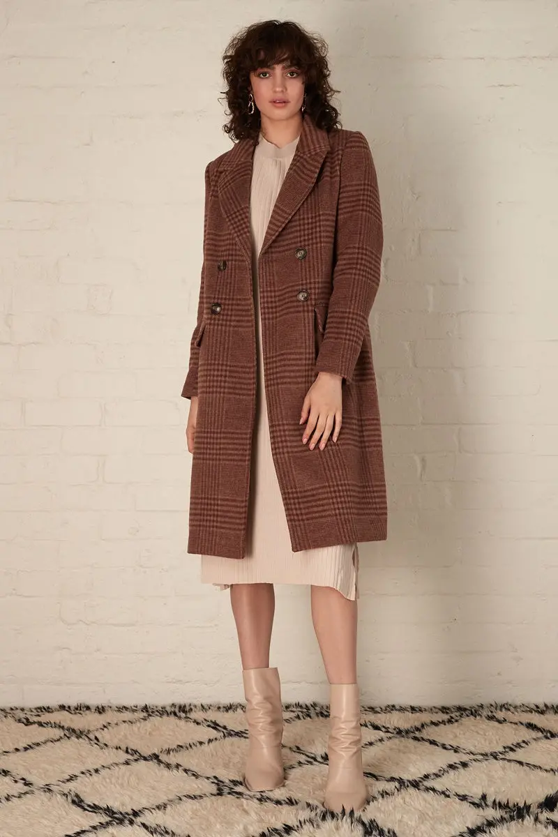 Esmaee - Ritz Coat - Rust Check 1