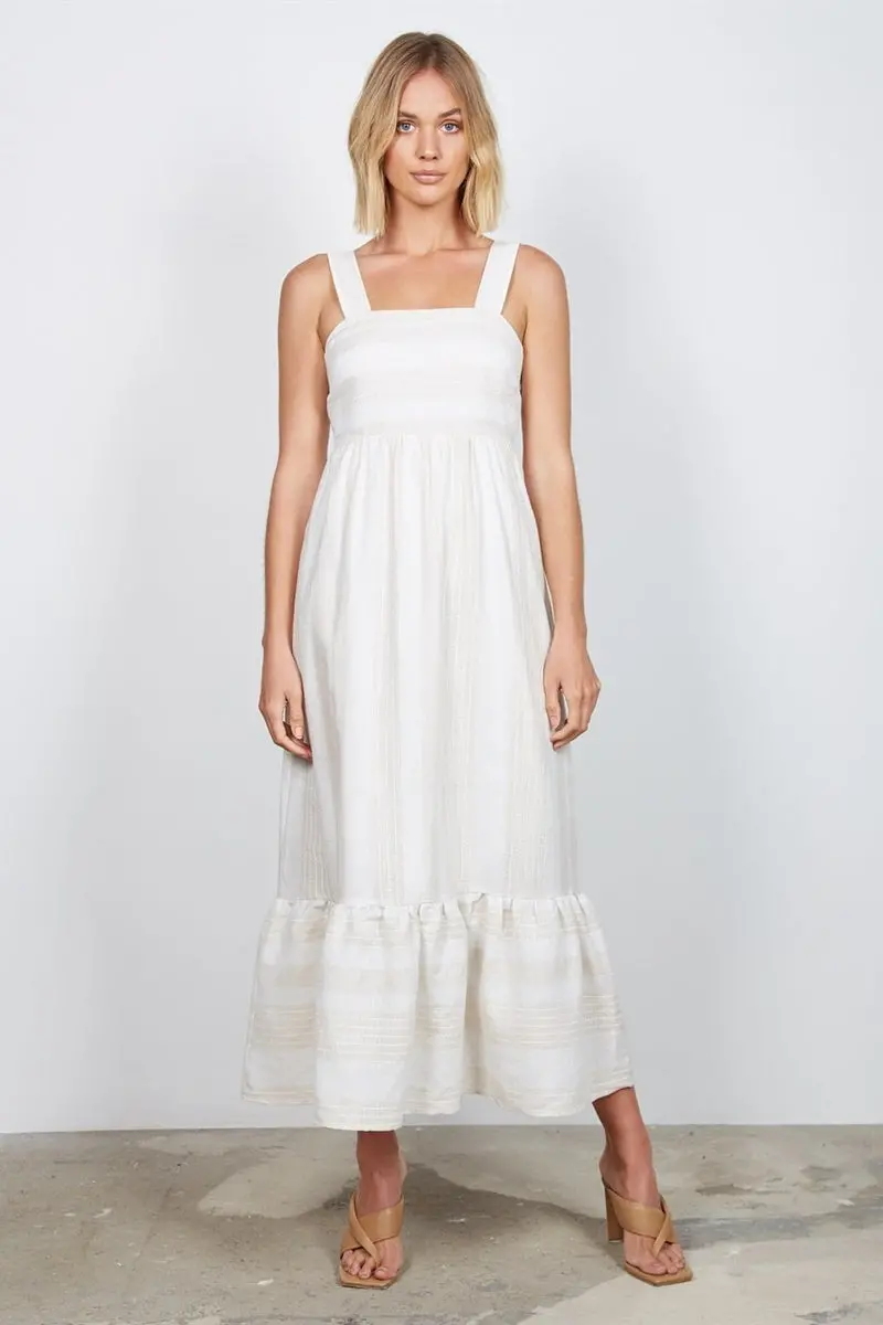 Wish - Pavilion Maxi Dress - Cream Stripe 1