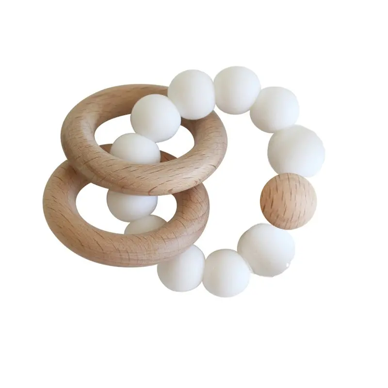 Alimrose - Beechwood Teether Rings Set - Milk 1