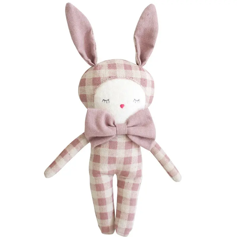 Alimrose - Dream Baby Bunny 20Cm - Rose Check Linen 1