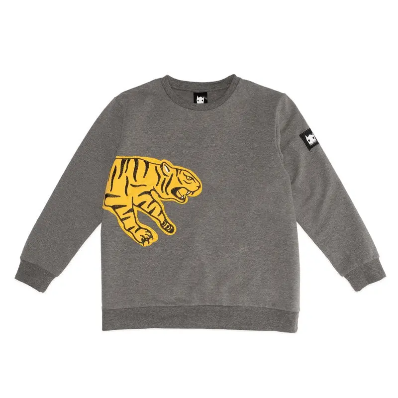 Band Of Boys - Jumper A Line Pouncing Tiger - Marle Grey 1