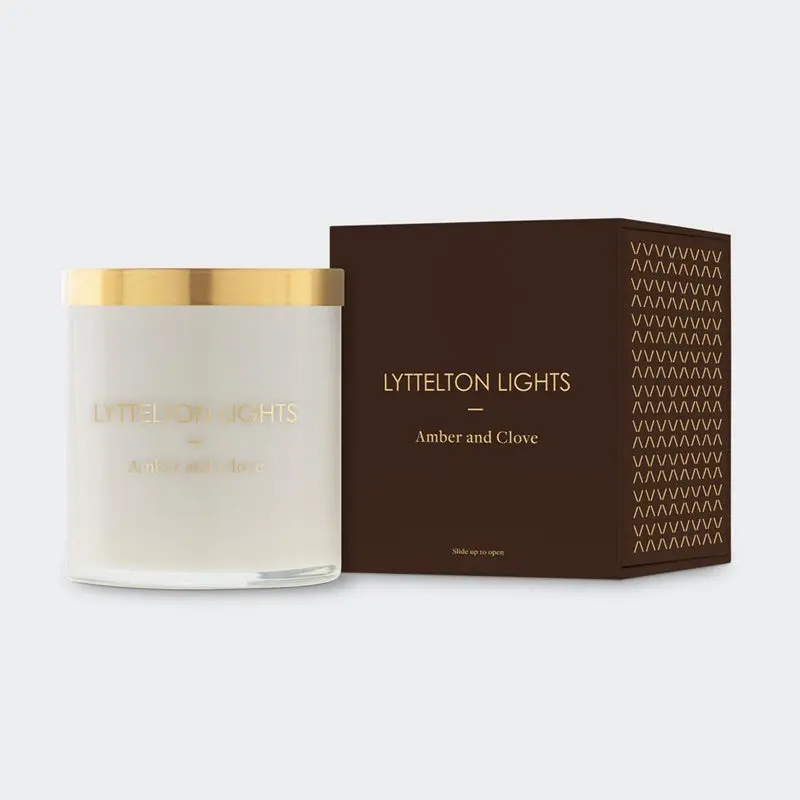 Lyttelton Lights- Large Candle - Amber & Clove 1