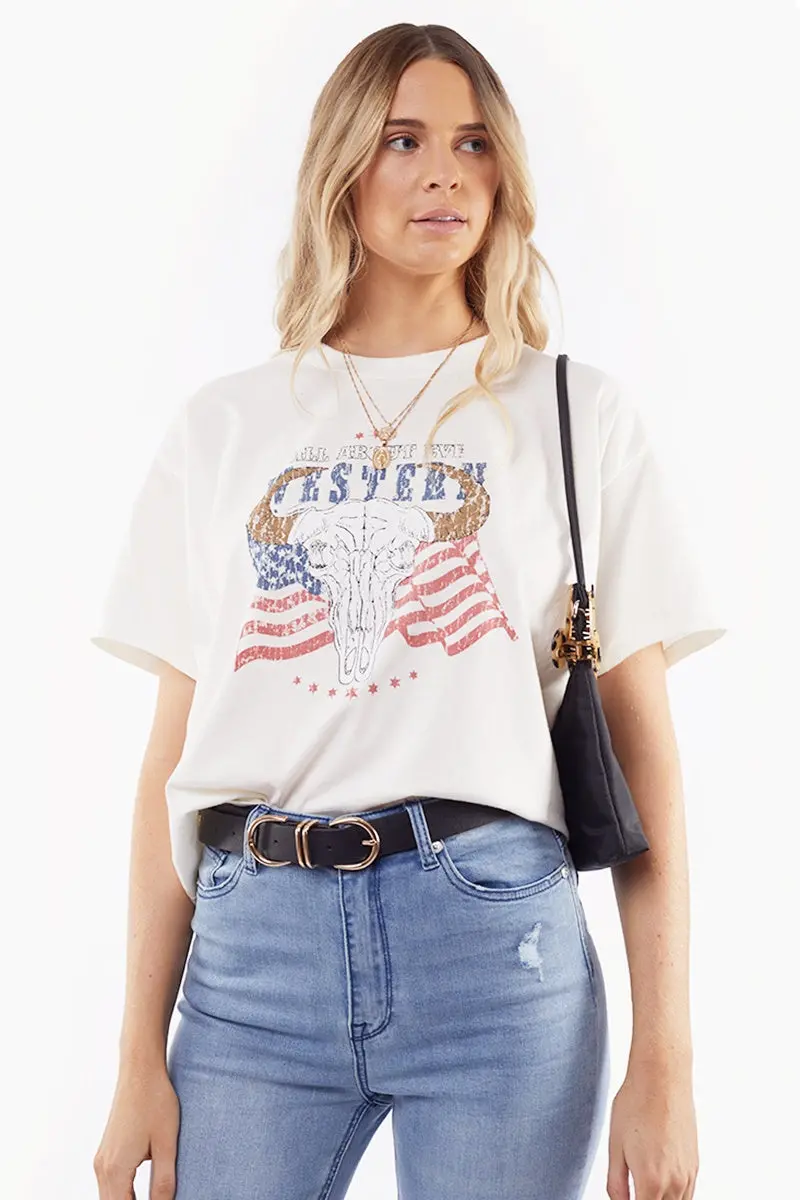 All About Eve - Americana Tee - Bone 1