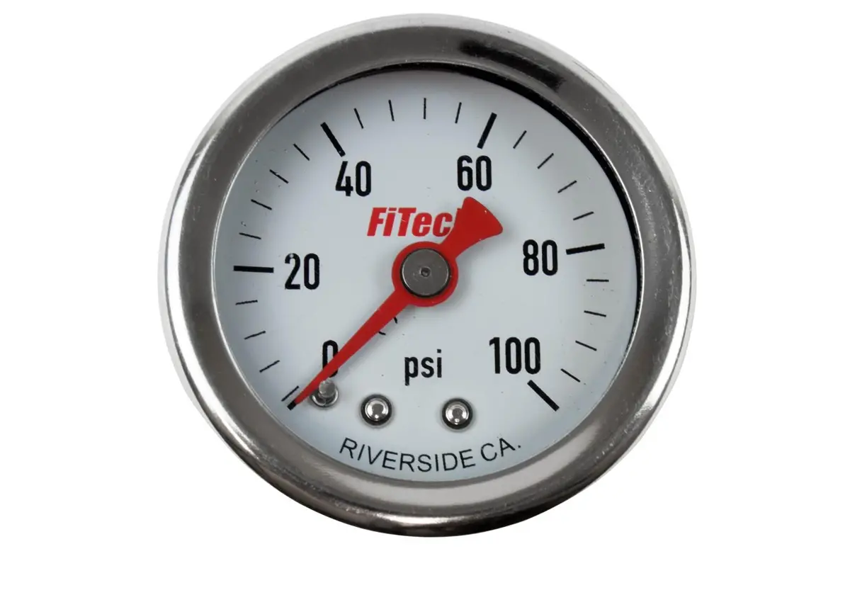 Fitech 80117 Analog Fuel Pressure Gauge – Mechanical Readout Display 1