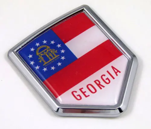 Georgia Ga Usa State Flag Car Chrome Emblem Decal Sticker Bike Laptop Boat 3Dd Sticker Badge 1