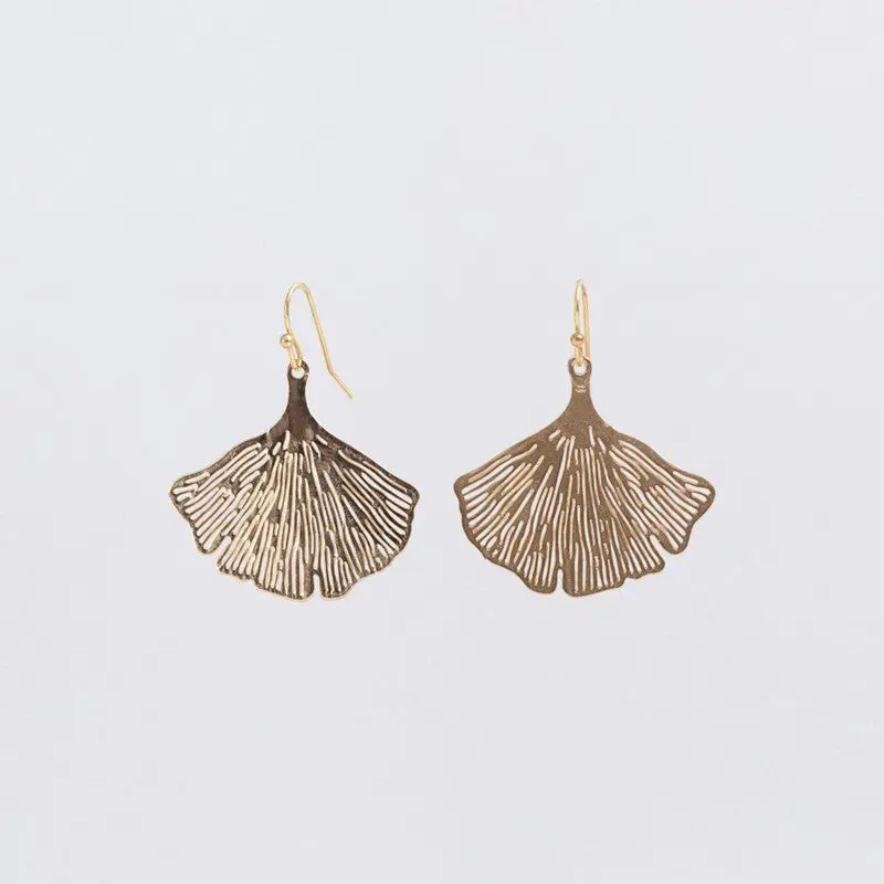 Stilen - Gingko Earrings - Gold 1