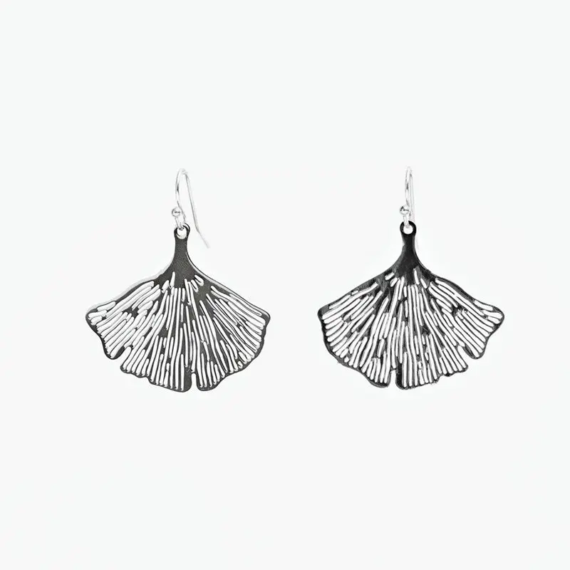 Stilen - Gingko Earrings - Silver 1
