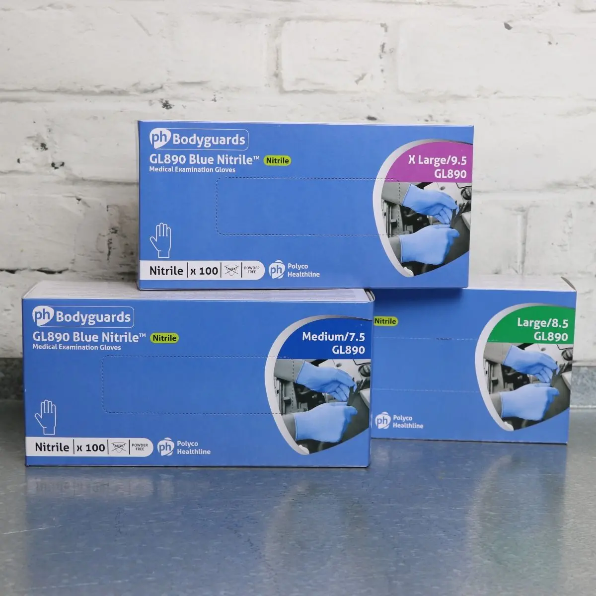 Polyco Healthline Powder Free Nitrile Gloves (X100) 1