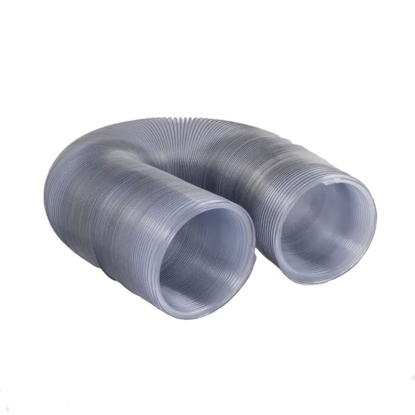 Abatement H2030-08 Clear Heavy-Duty Pvc Flex Duct, Wire Reinforced, 8" Dia. X 25', 1/Ea. 1