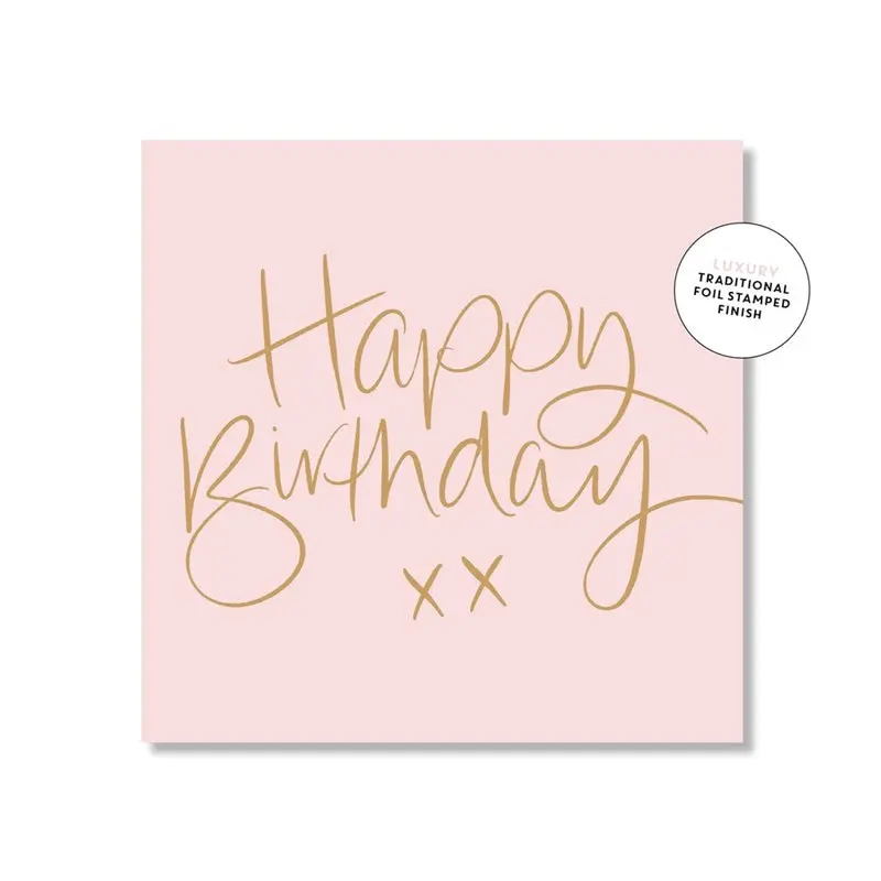 Just Smitten Mini Gift Card - Happy Birthday - Blush 1