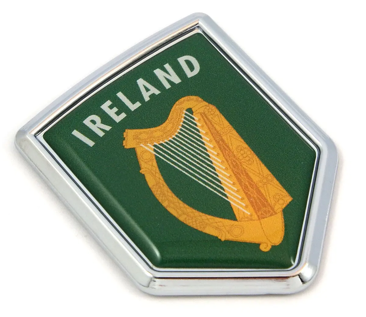 Chrome Decals  Irish Harp Ireland Car Chrome Emblem Sticker Decal Medalion 3D 1
