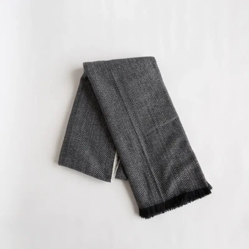 Sophie - Hey Herringbone Scarf - Charcoal 1
