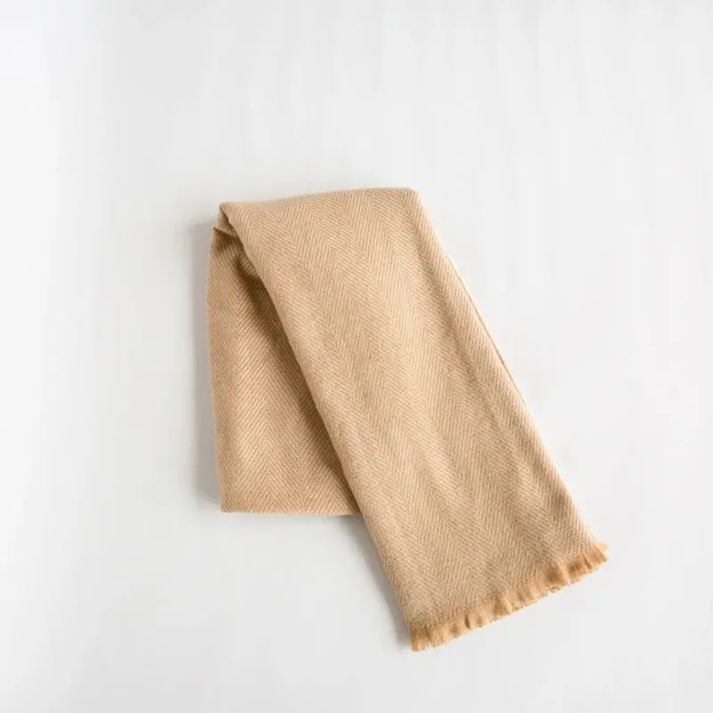 Sophie - Hey Herringbone Scarf - Honey & Oat 1
