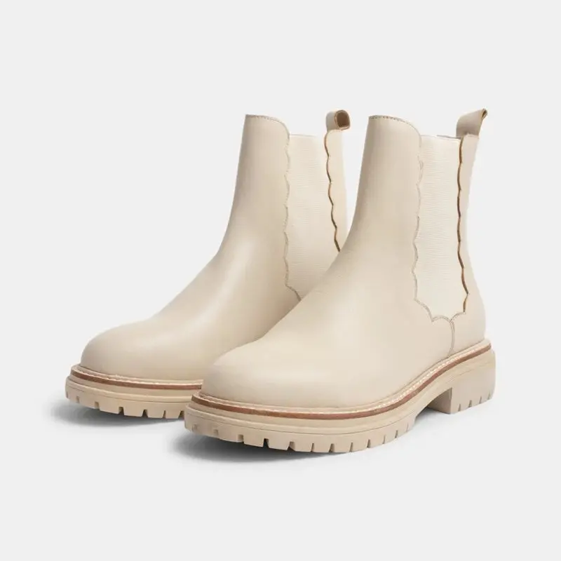 Walnut - Opal Leather Boot - Almond 1