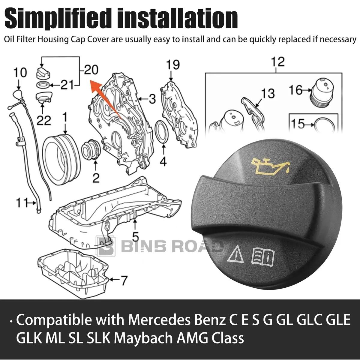 0000100301 0000101685 0000180702 0000100285 0000100385 0000101685 Engine Oil Filler Cap 2