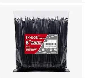 8", 40 Lb Nylon Cable Tie 1000 Ties/Bag 1